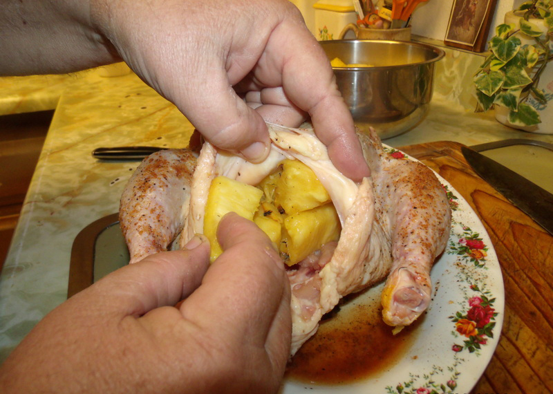 Stuff Your Chicken with All the Pineapple It Will Hold