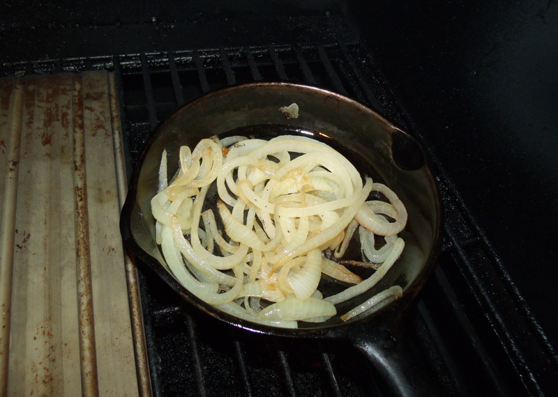 Onions in a Lodge Cast Iron Skillet